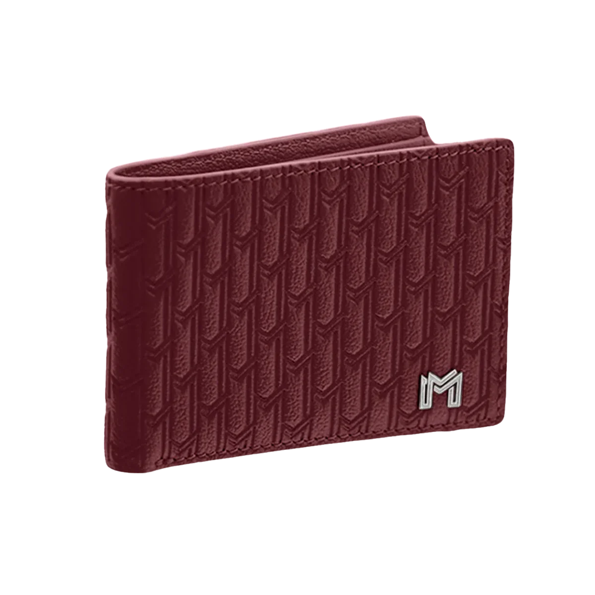 Camel Leather Burgundy / Silver