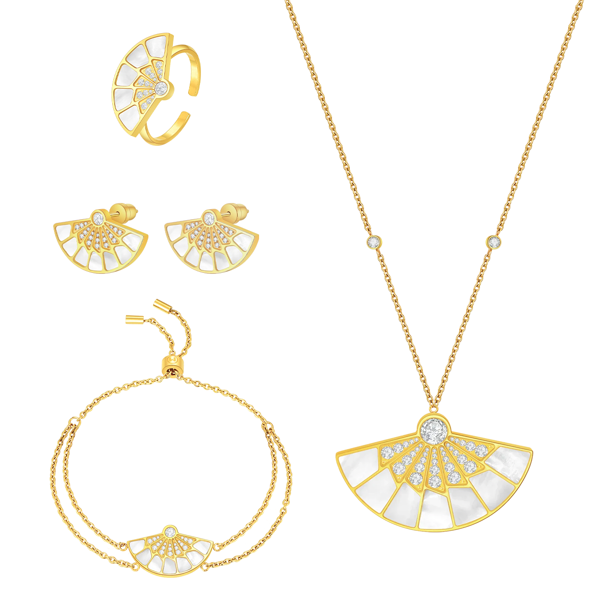 فان / طقم باللون الذهبي