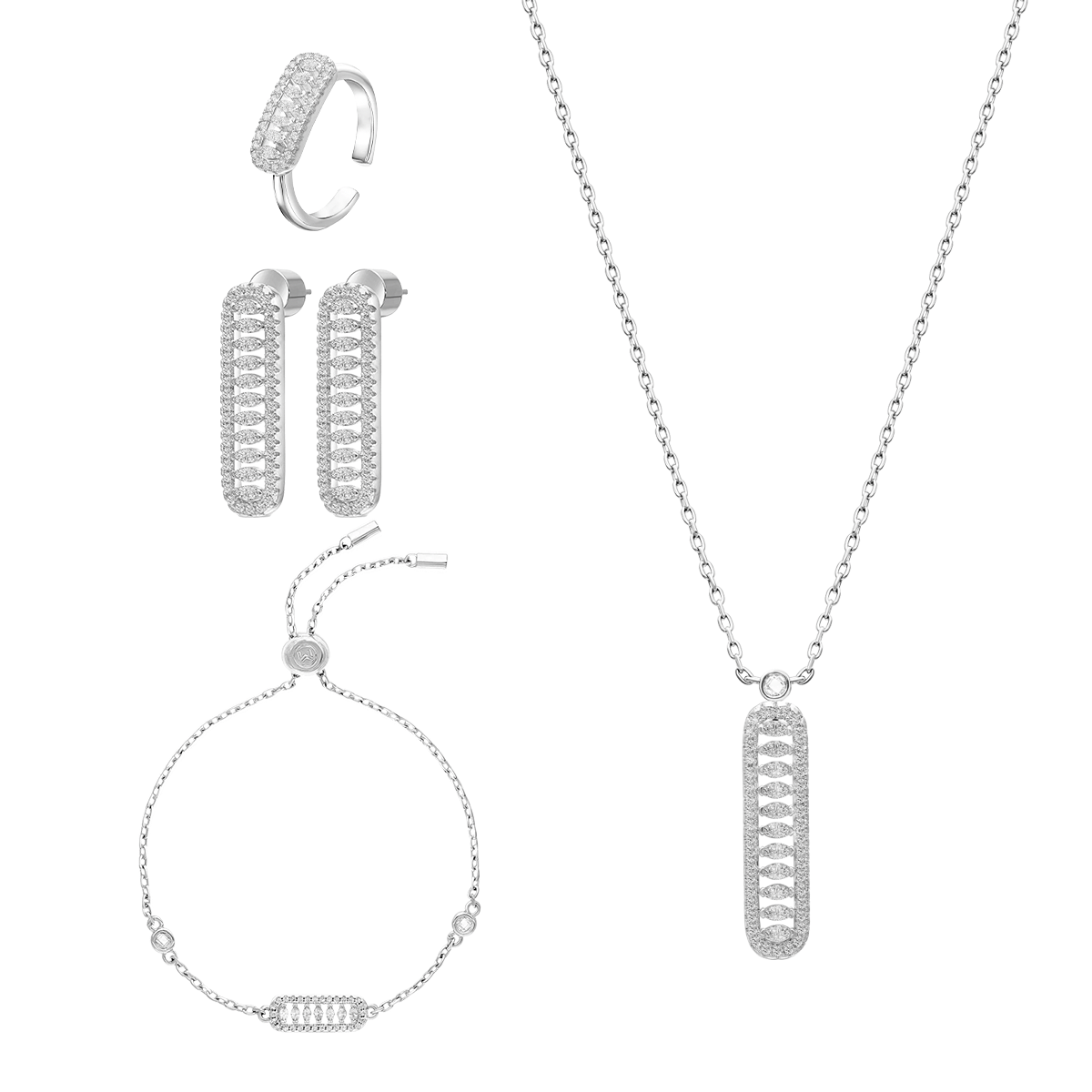 فاين / طقم باللون الفضي