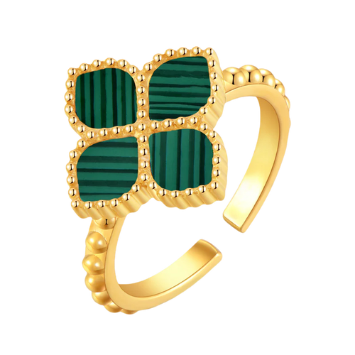 Joory / Ring Malachite Gold