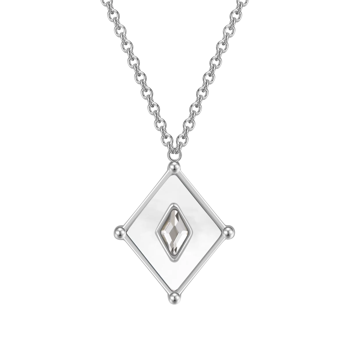 Kite / Necklace Pearl Silver