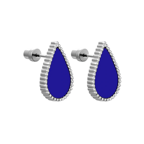 Drop / Earrings Blue Silver
