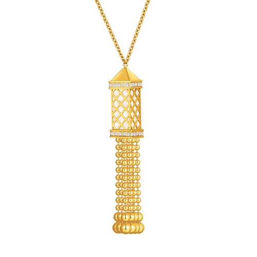Tassel / Necklace Pearl Gold