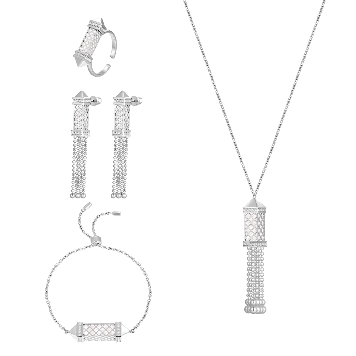 Tassel / Set Pearl Silver