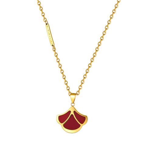 Tulip / Necklace Red Gold