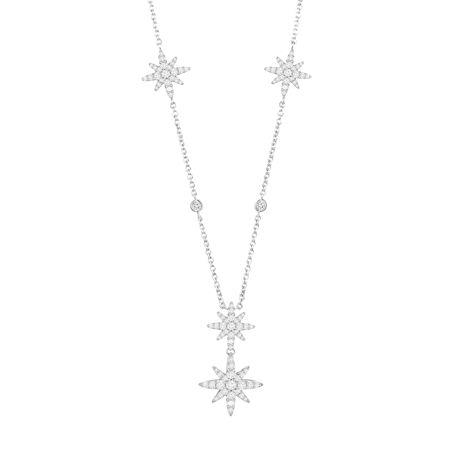 Moonstar / Multi Necklace Silver