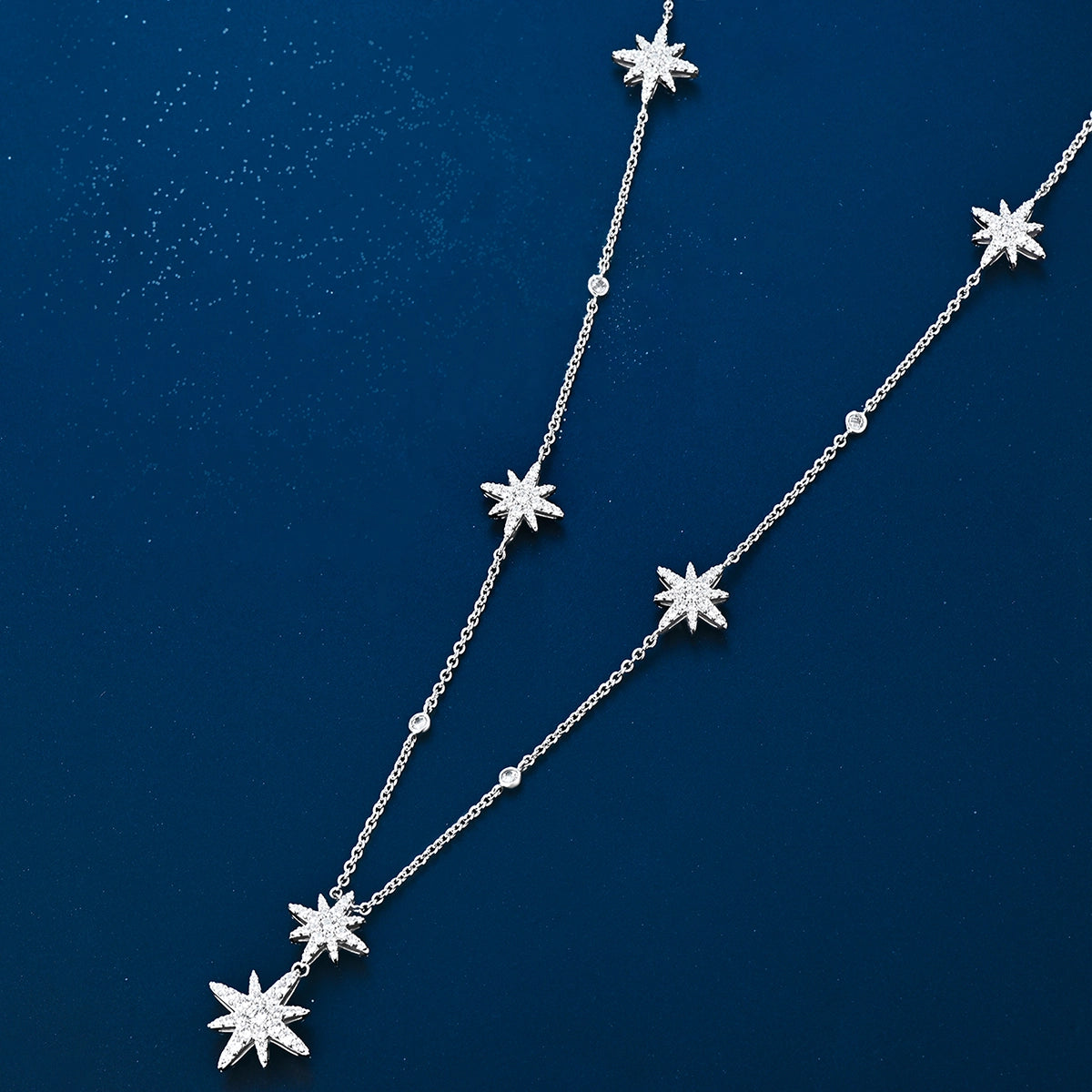 Moonstar / Multi Necklace Silver