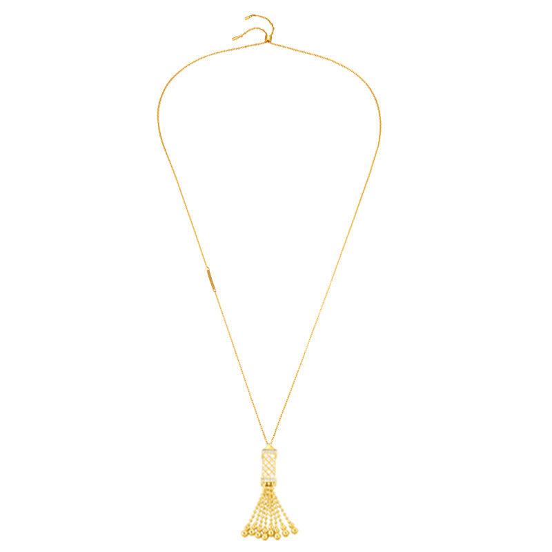 Tassel / Necklace Pearl Gold