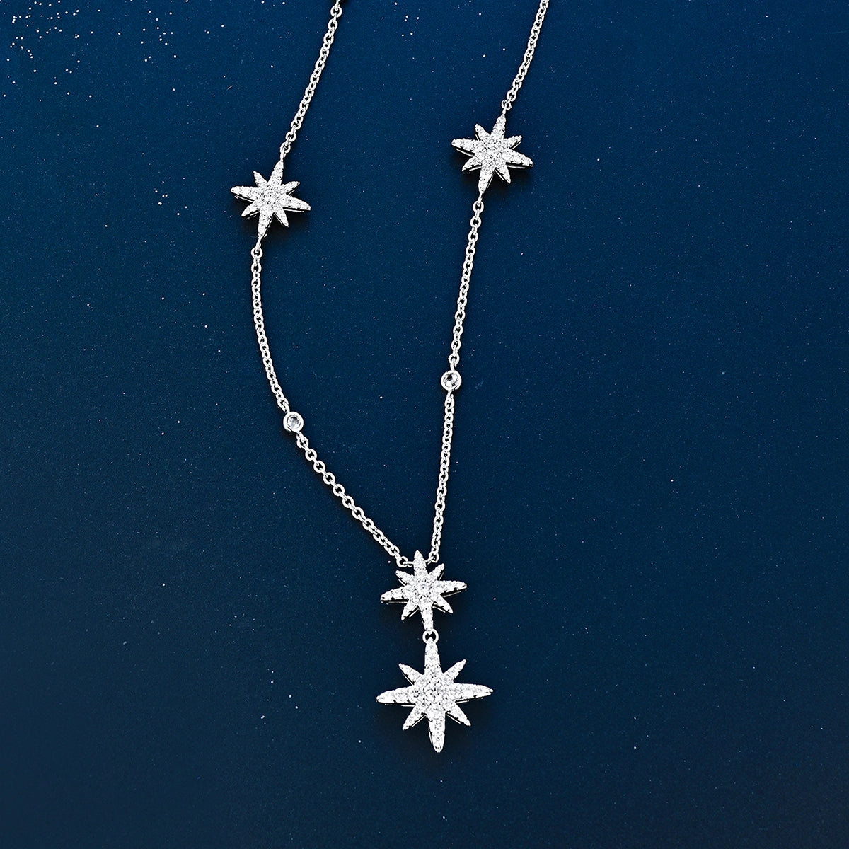 Moonstar / Multi Necklace Silver