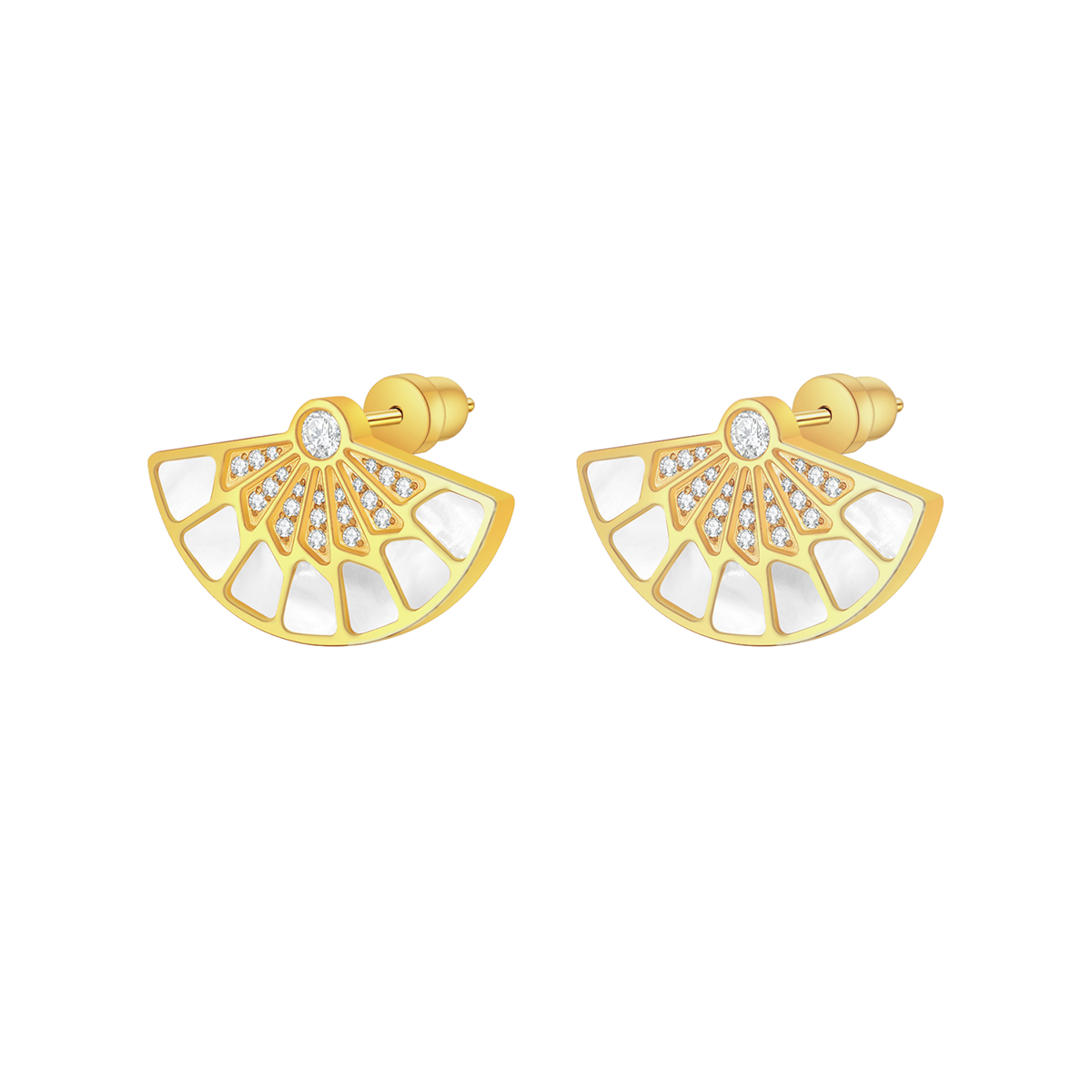 Fan / Earrings Gold