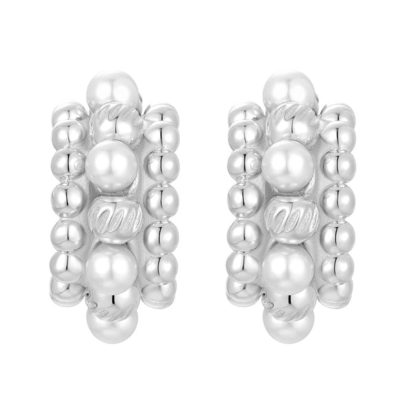 Sadaf / Earrings Pearl Silver