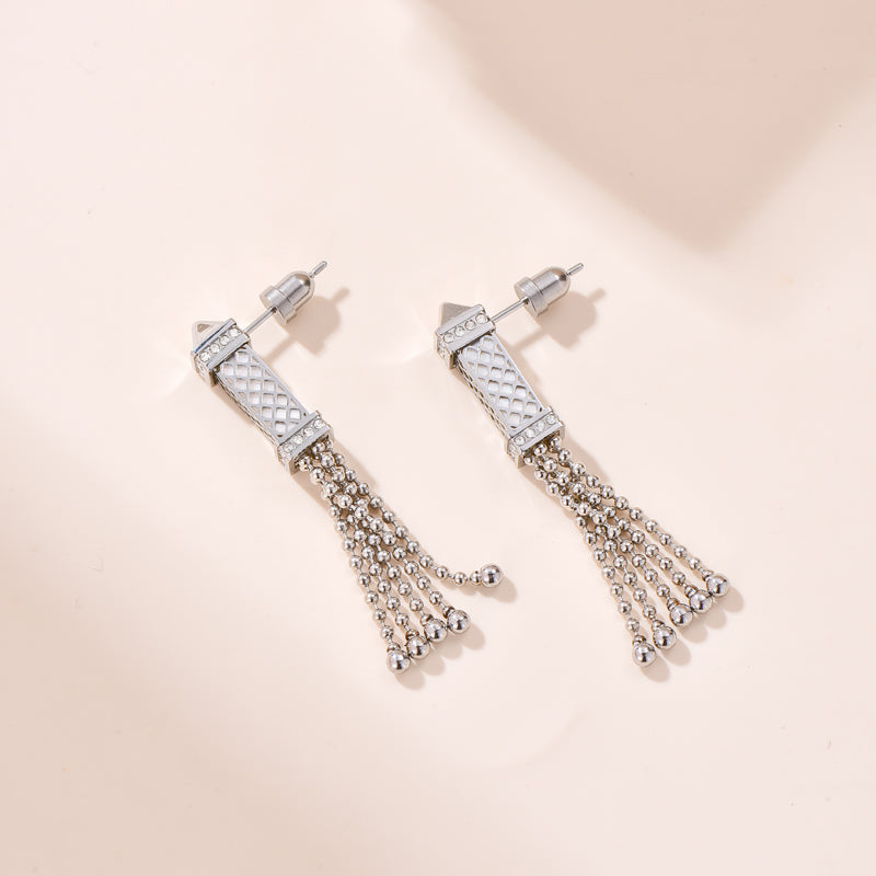 Tassel / Earrings Pearl Silver