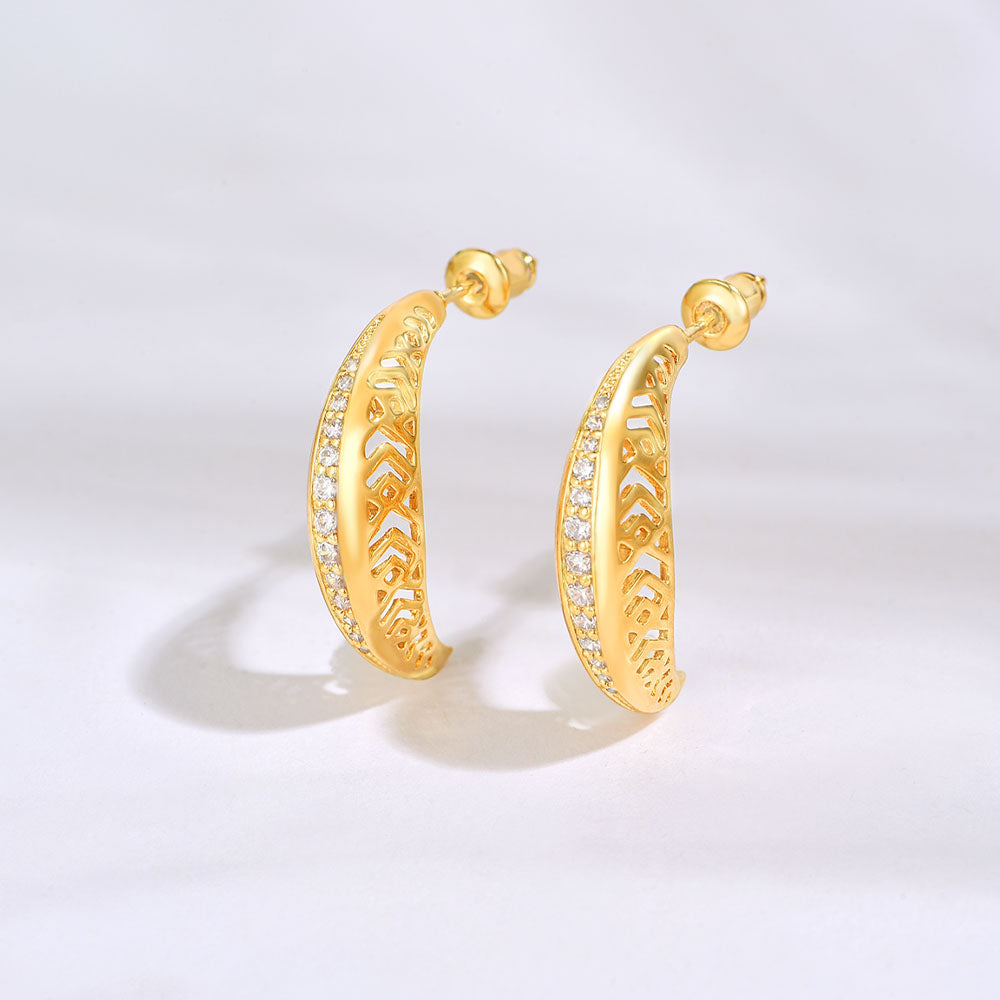 Leaf / Earrings Gold