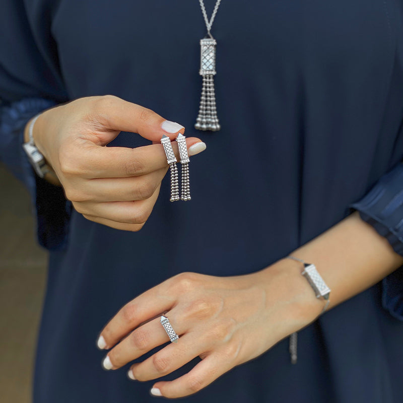 Tassel / Earrings Pearl Silver