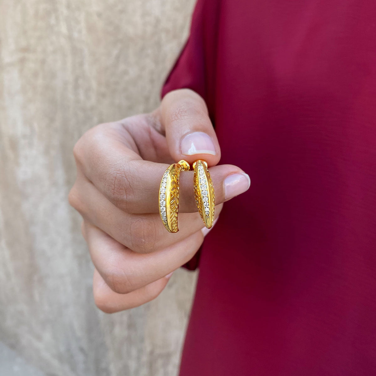 Leaf / Earrings Gold