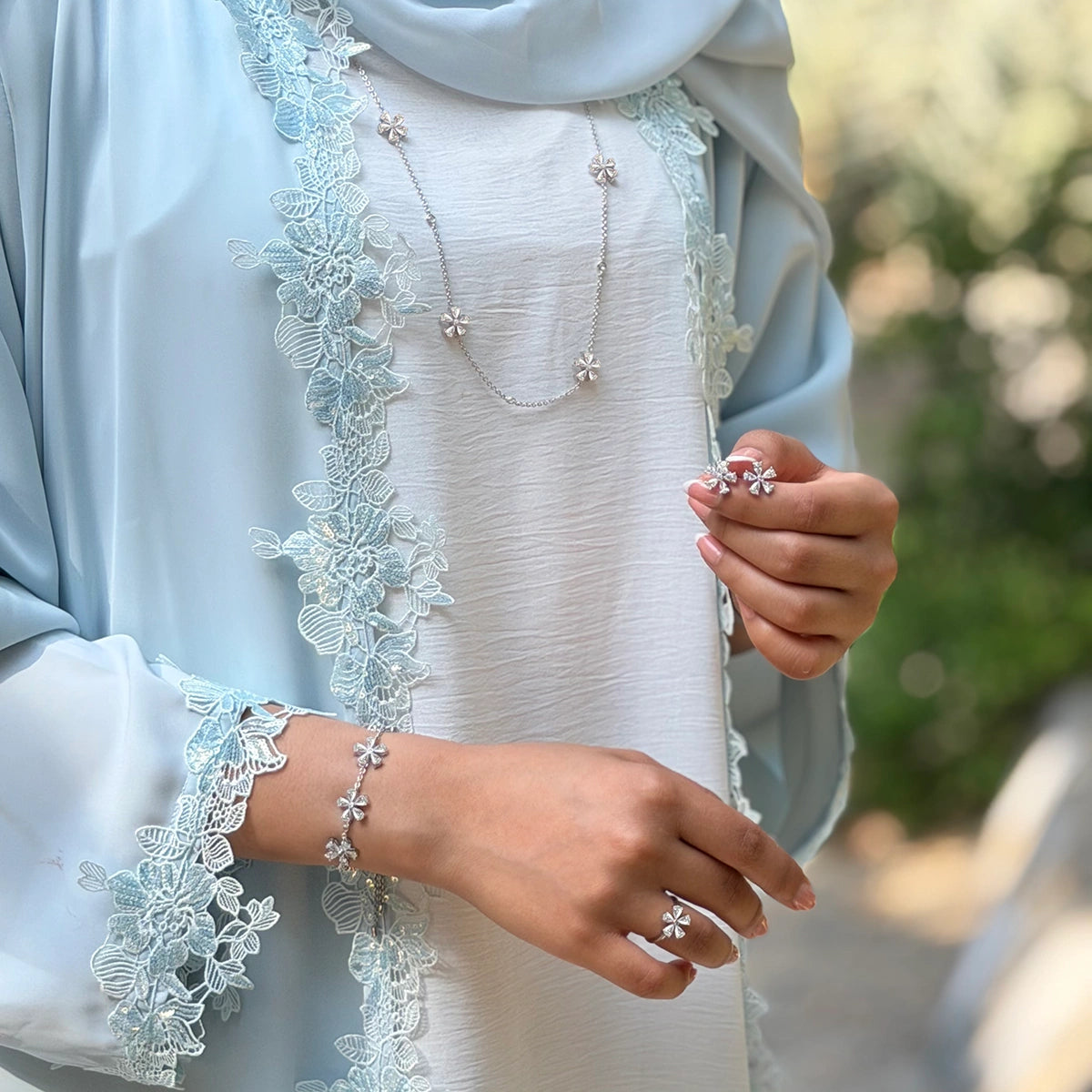 Daisy Flower / Multi Motif Set Silver