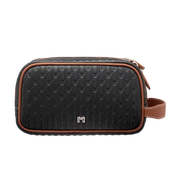 Travel Pouch Black & Tan / Silver