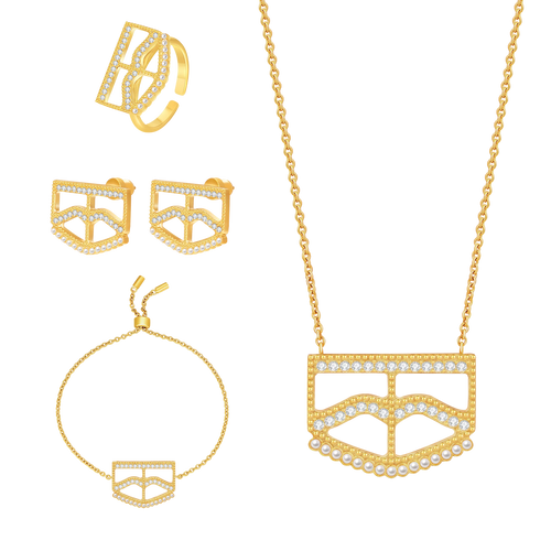 برقع / طقم باللون الذهبي