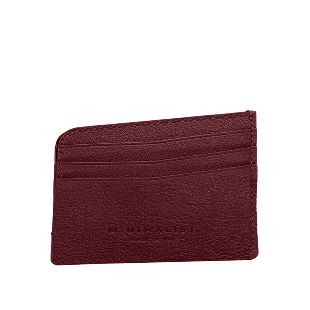 Camel Leather Burgundy / Silver