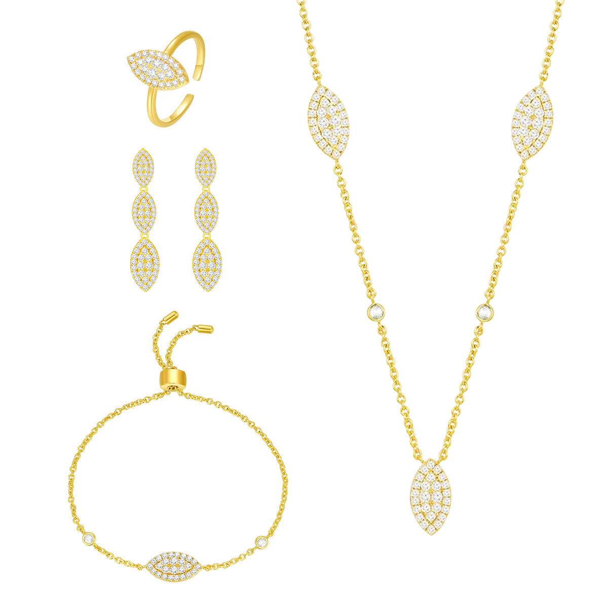 Daisy Leaf / Set Gold