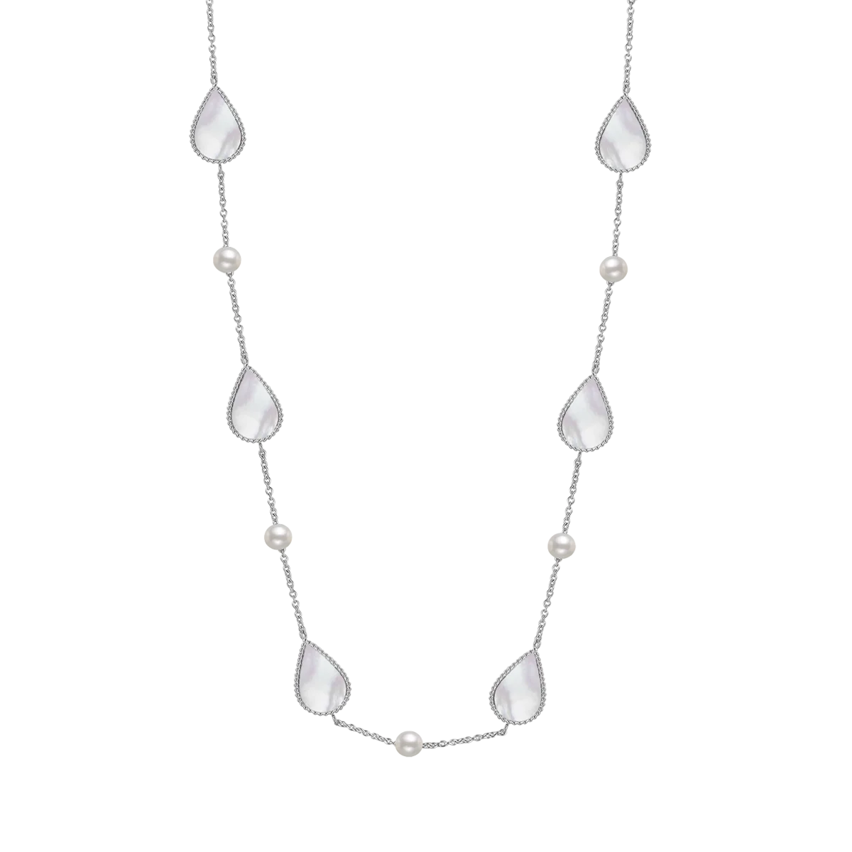 Drop / Necklace Pearl Silver