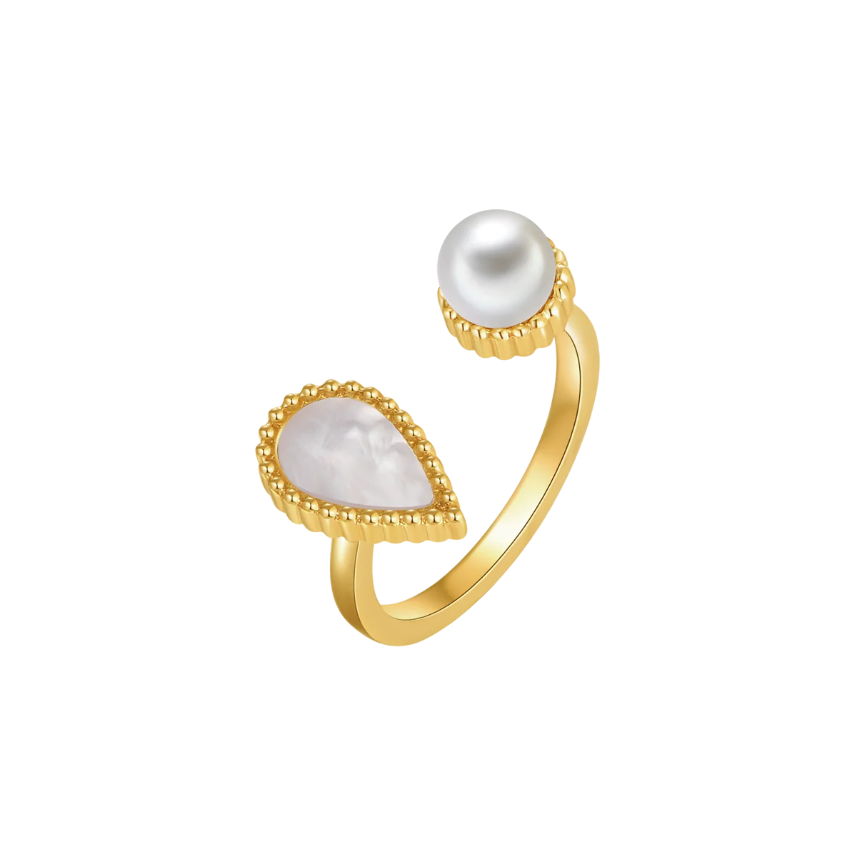 Drop / Ring Pearl Gold