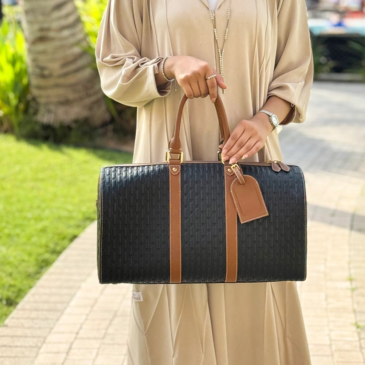 Duffle Bag / Black and Tan