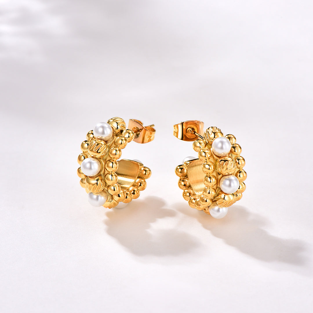 Sadaf / Earrings Pearl Gold