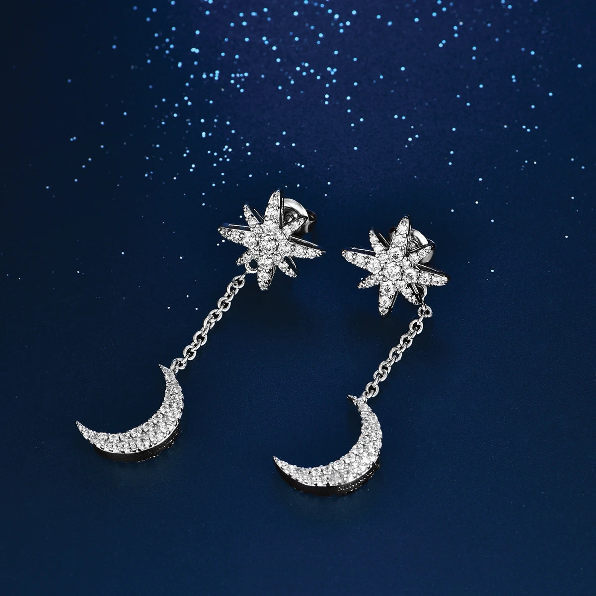 Moonstar / Earrings Silver