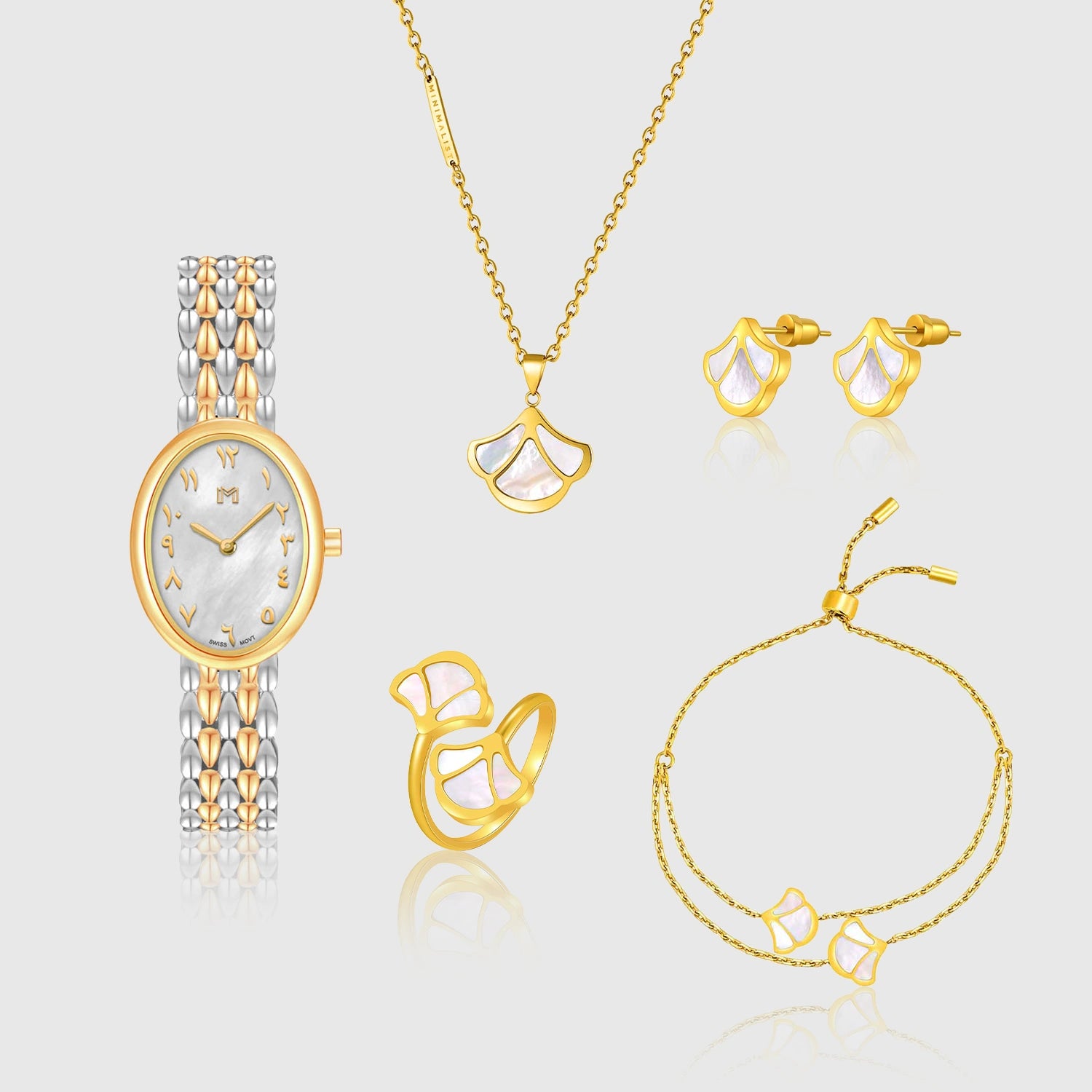 Sara / Tulip Pearl Gold Gift Box