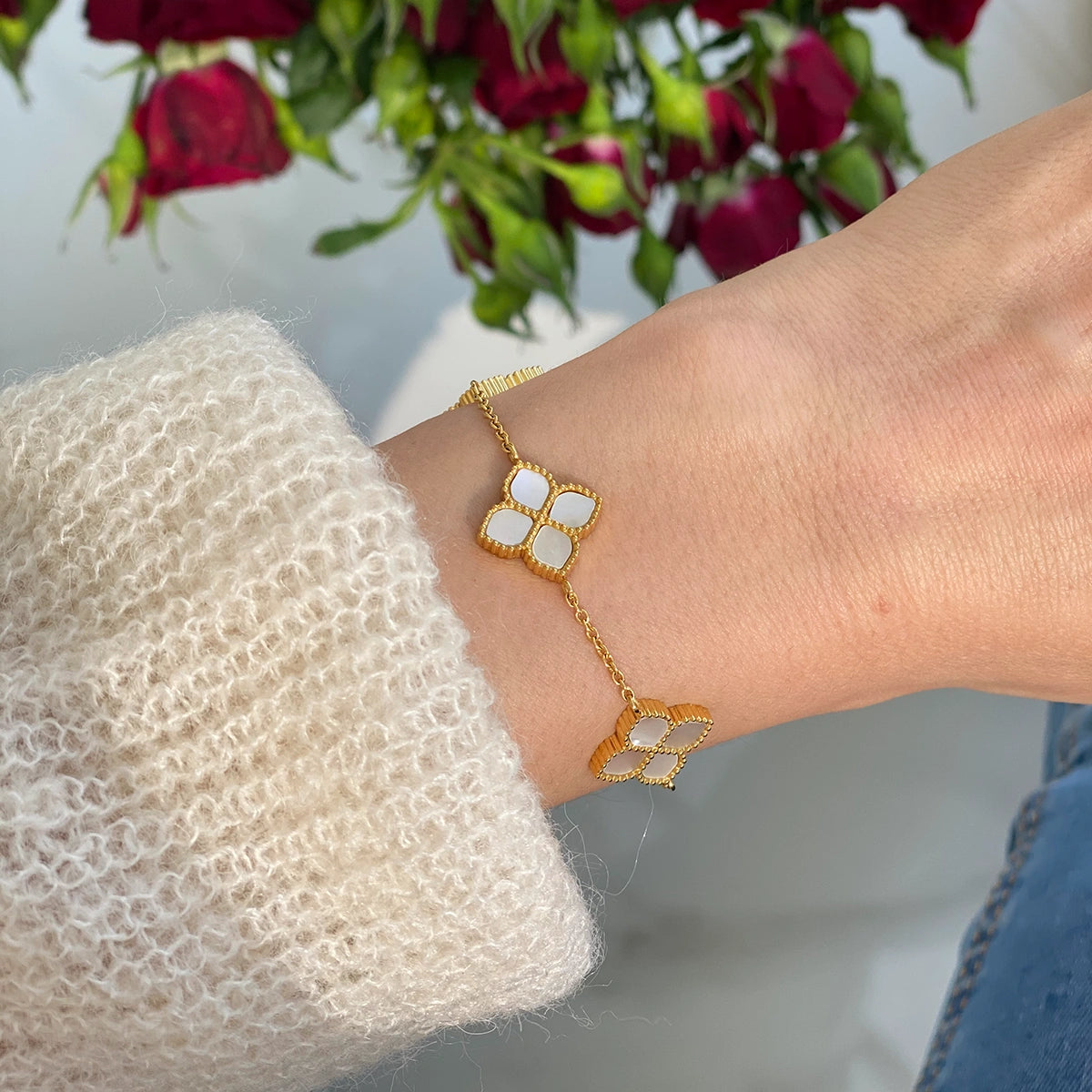 Joory / Bracelet Pearl Gold