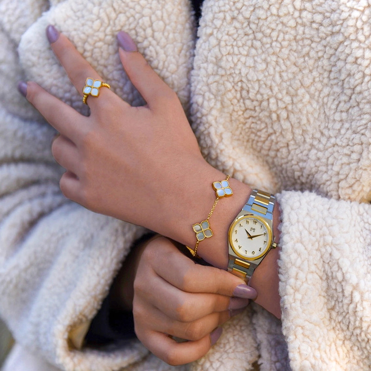 Joory / Bracelet Pearl Gold