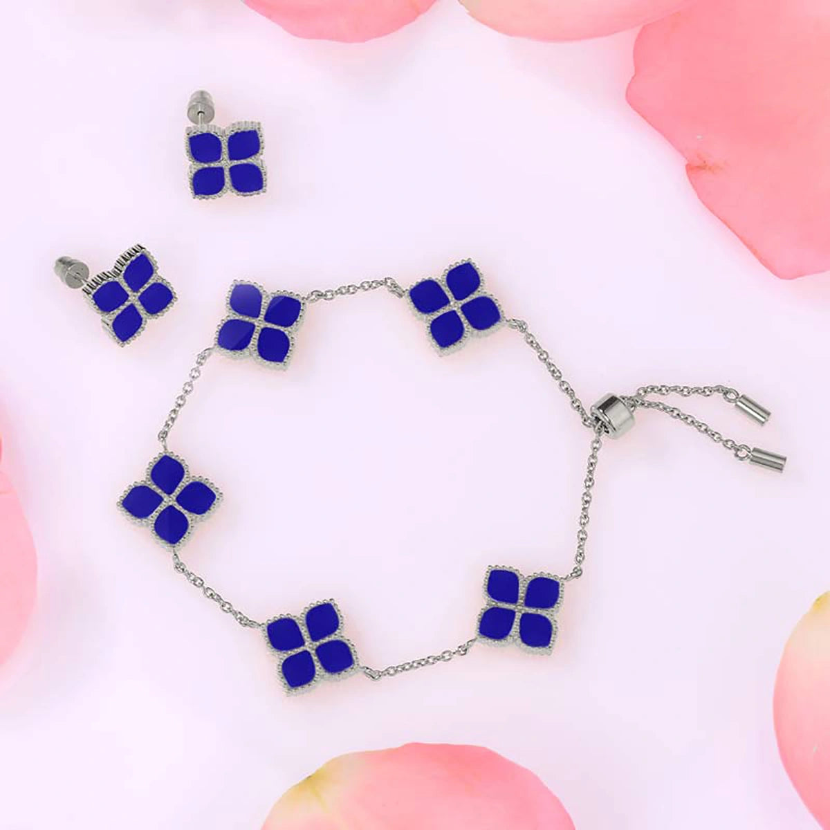 Joory / Earrings Blue Silver
