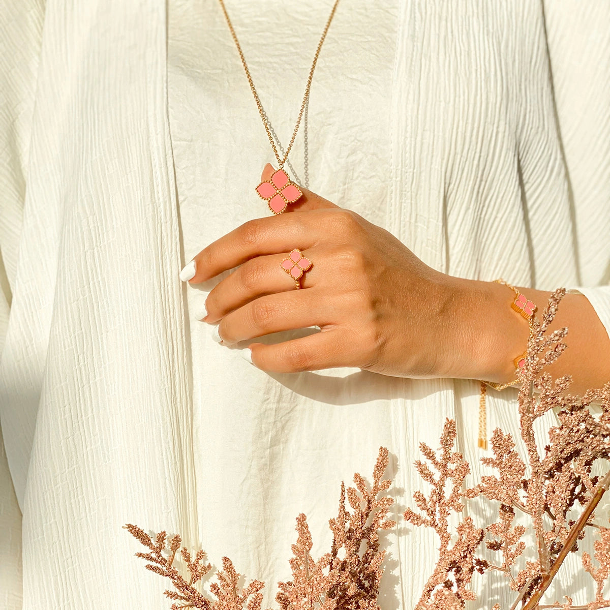 Joory / Earrings Pink Gold