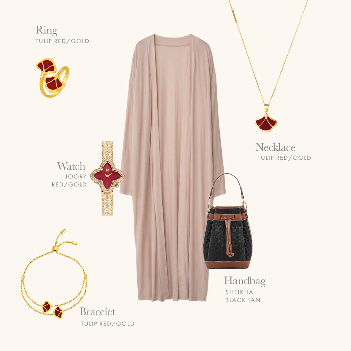 Sheikha Handbag / Black & Tan