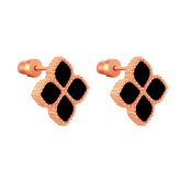 Joory / Earrings Black Rose Gold
