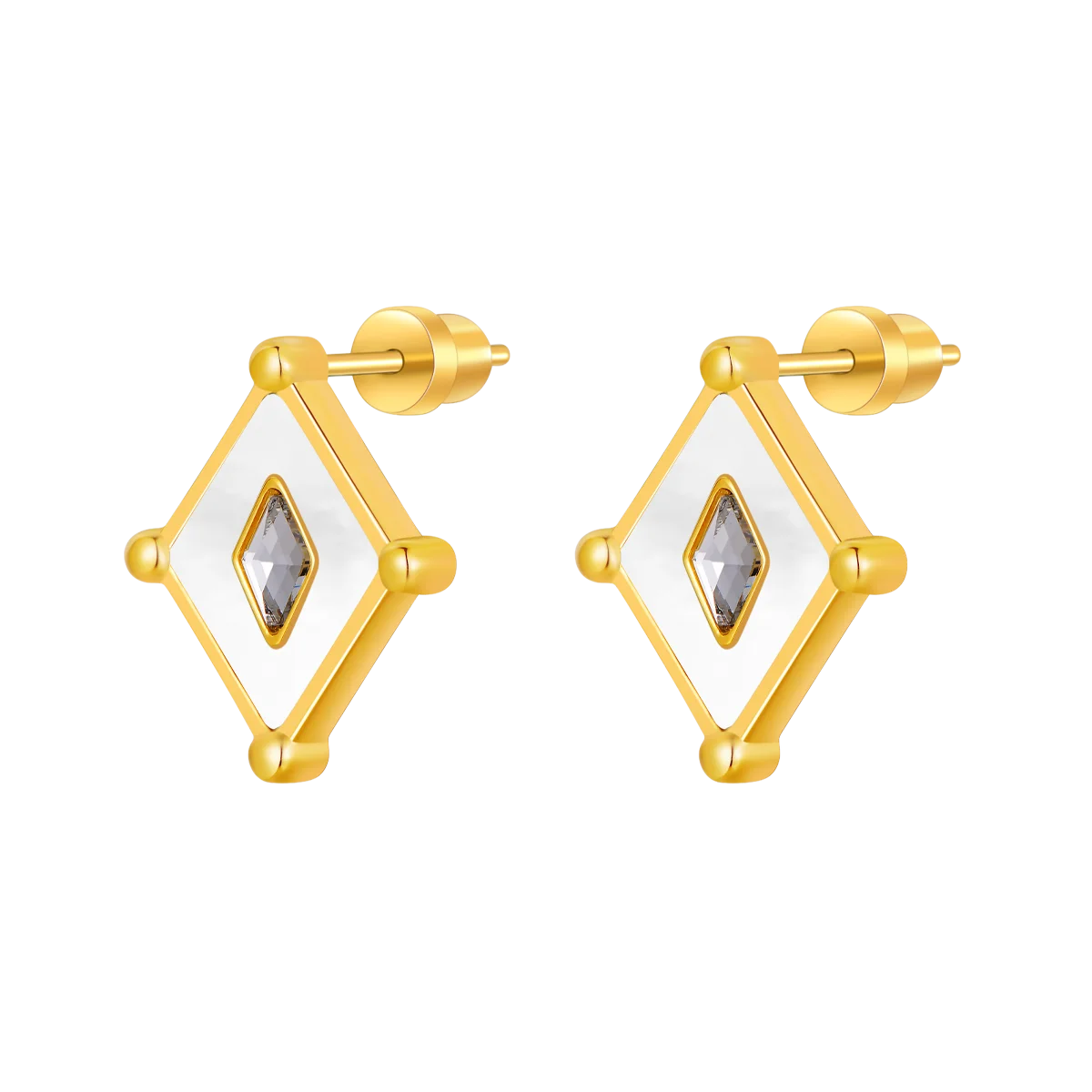 Kite / Earrings Pearl Gold
