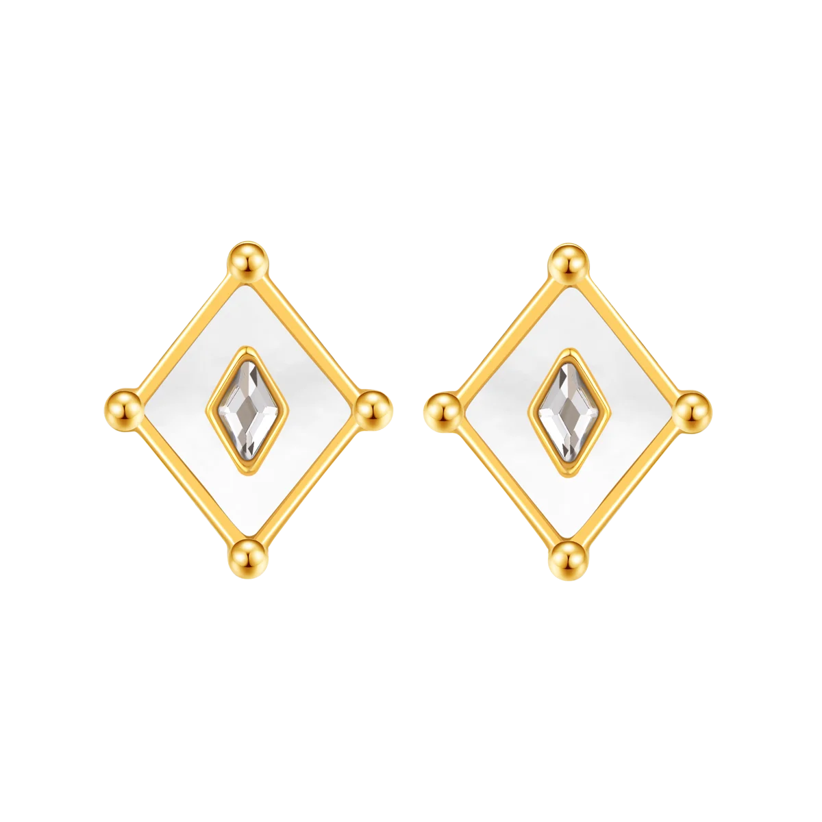 Kite / Earrings Pearl Gold