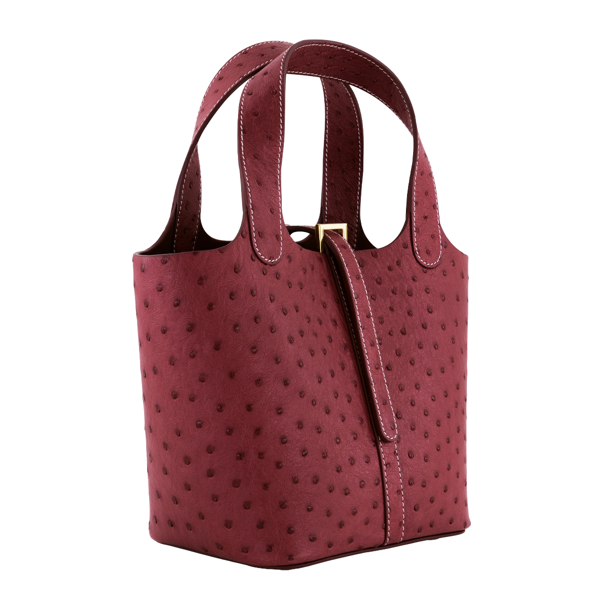 Alyazia Ostrich Leather / Burgundy
