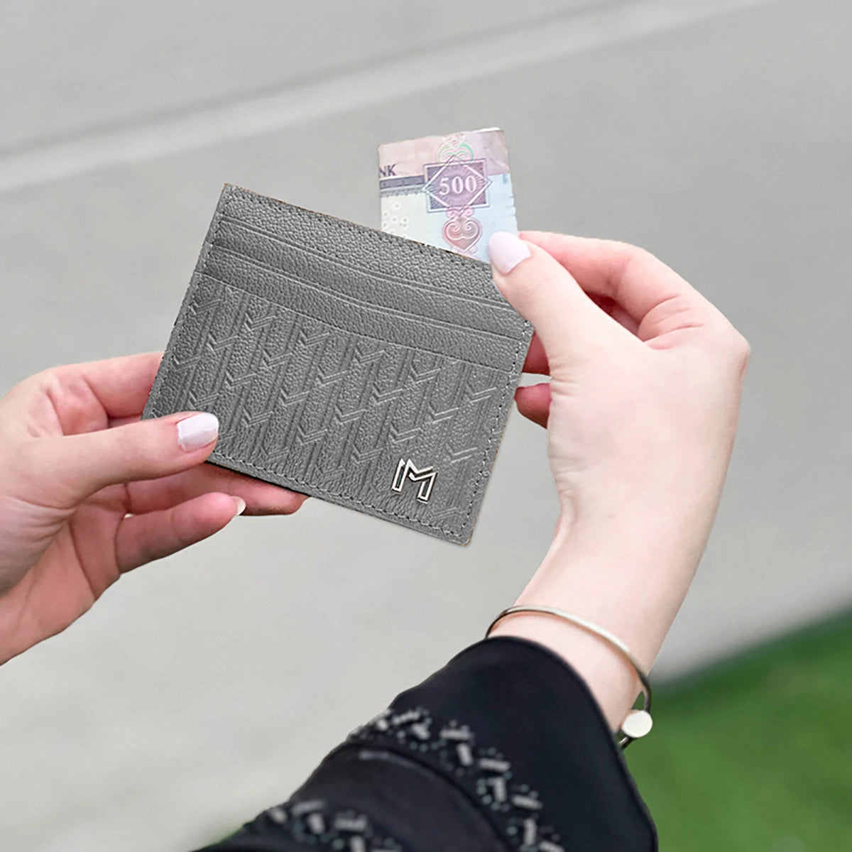 Camel Leather Grey / Silver