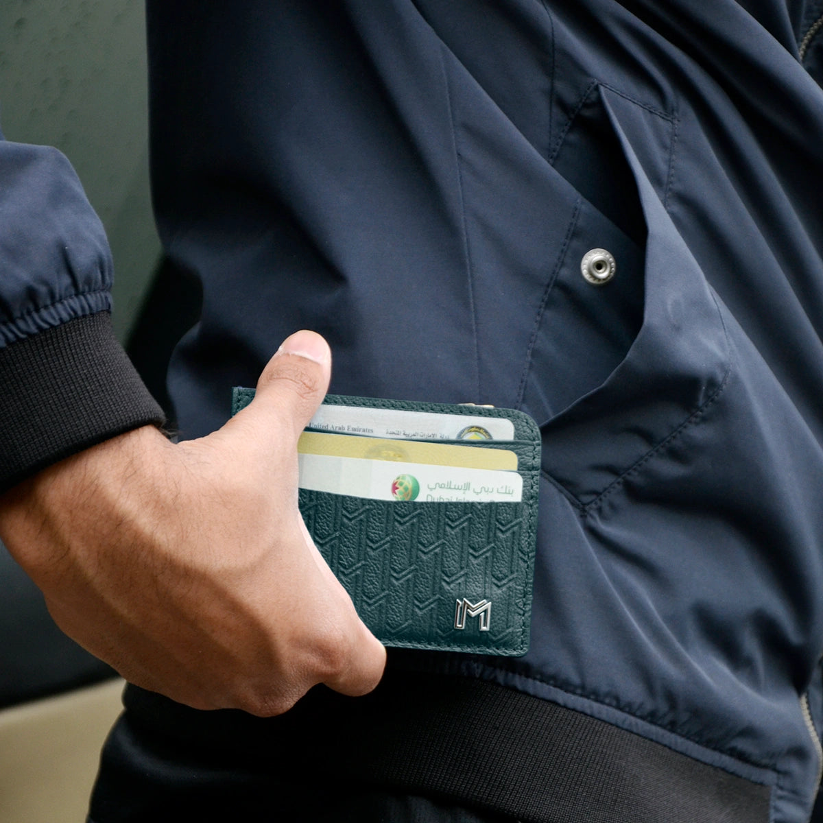 Camel Leather Green / Silver