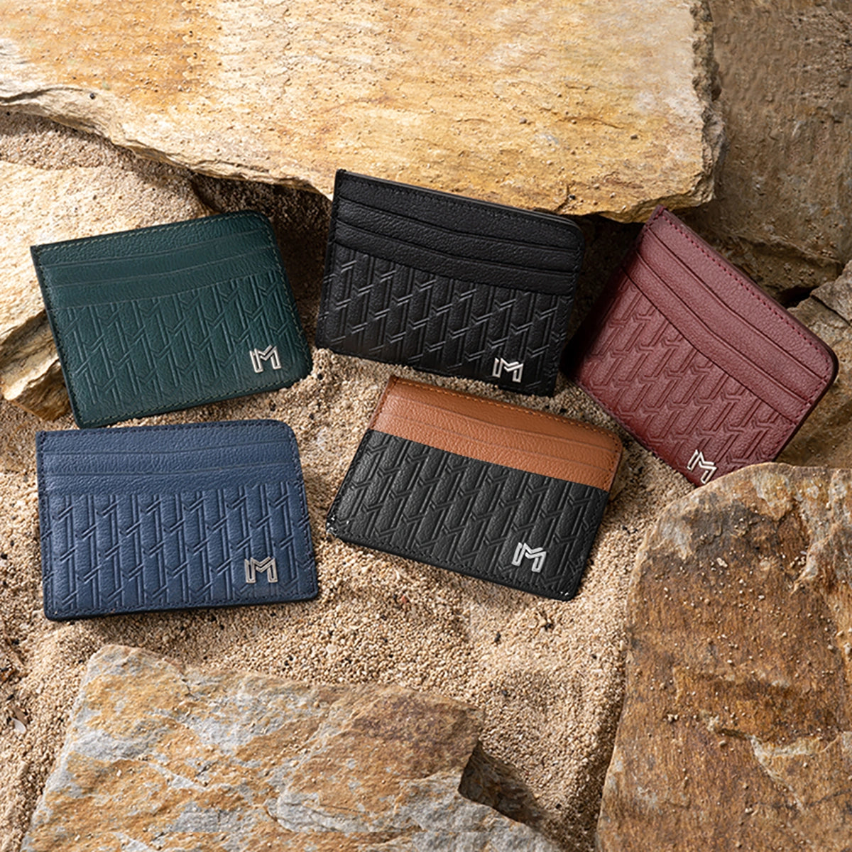 Camel Leather Black & Tan / Silver