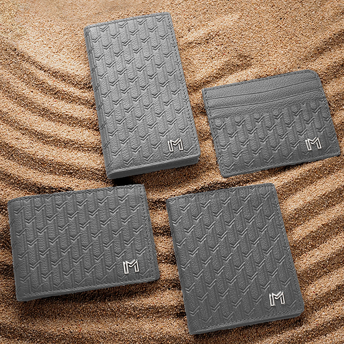 Camel Leather Grey / Silver