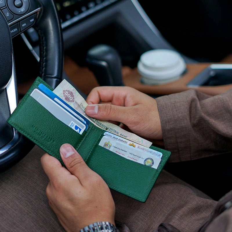 Camel Leather Green / Silver