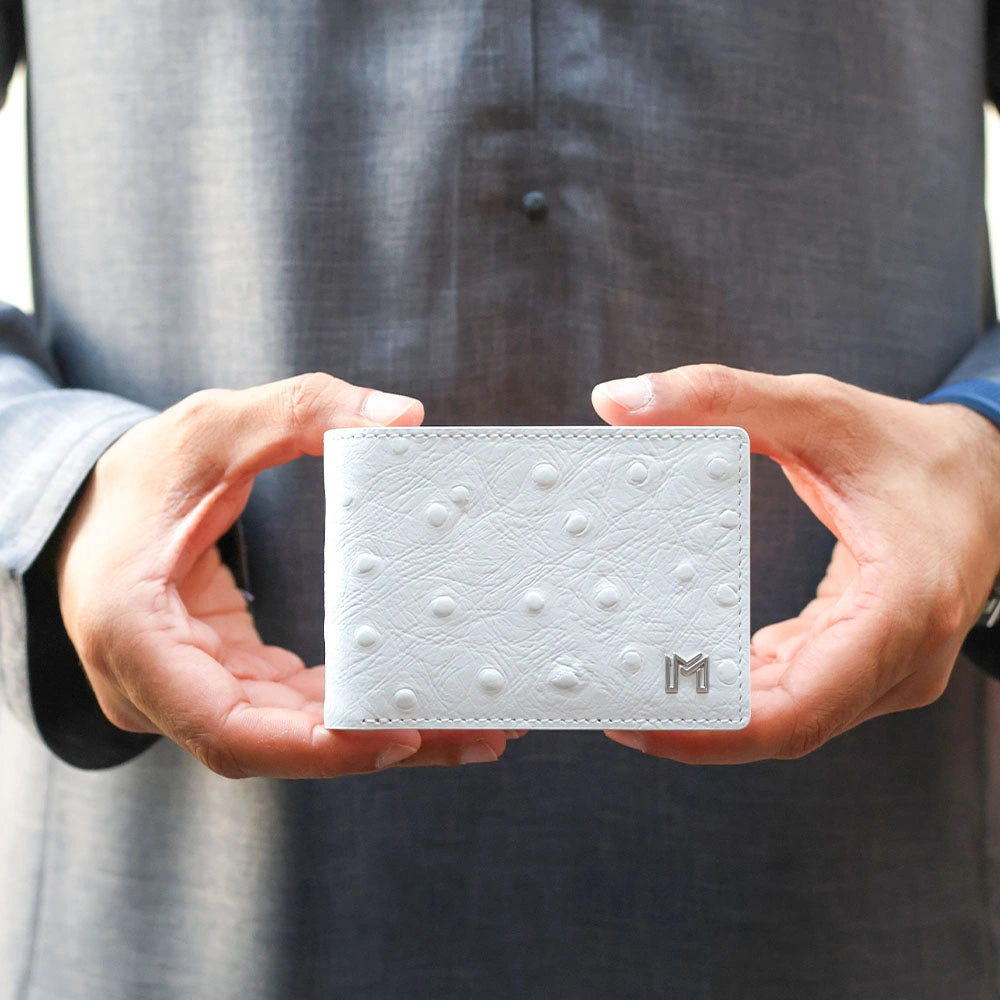 Camel Leather / Ostrich Print