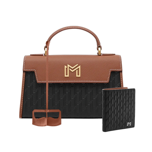 مجموعة هدية - شنطة حصة / محفظة صغيرة / ليذر تشارم