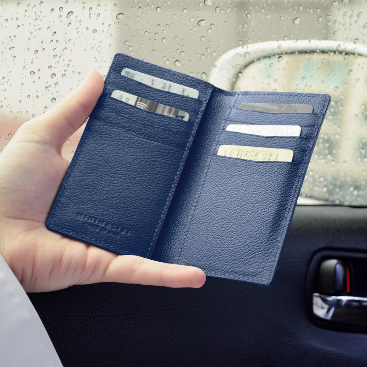 Camel Leather Navy / Silver