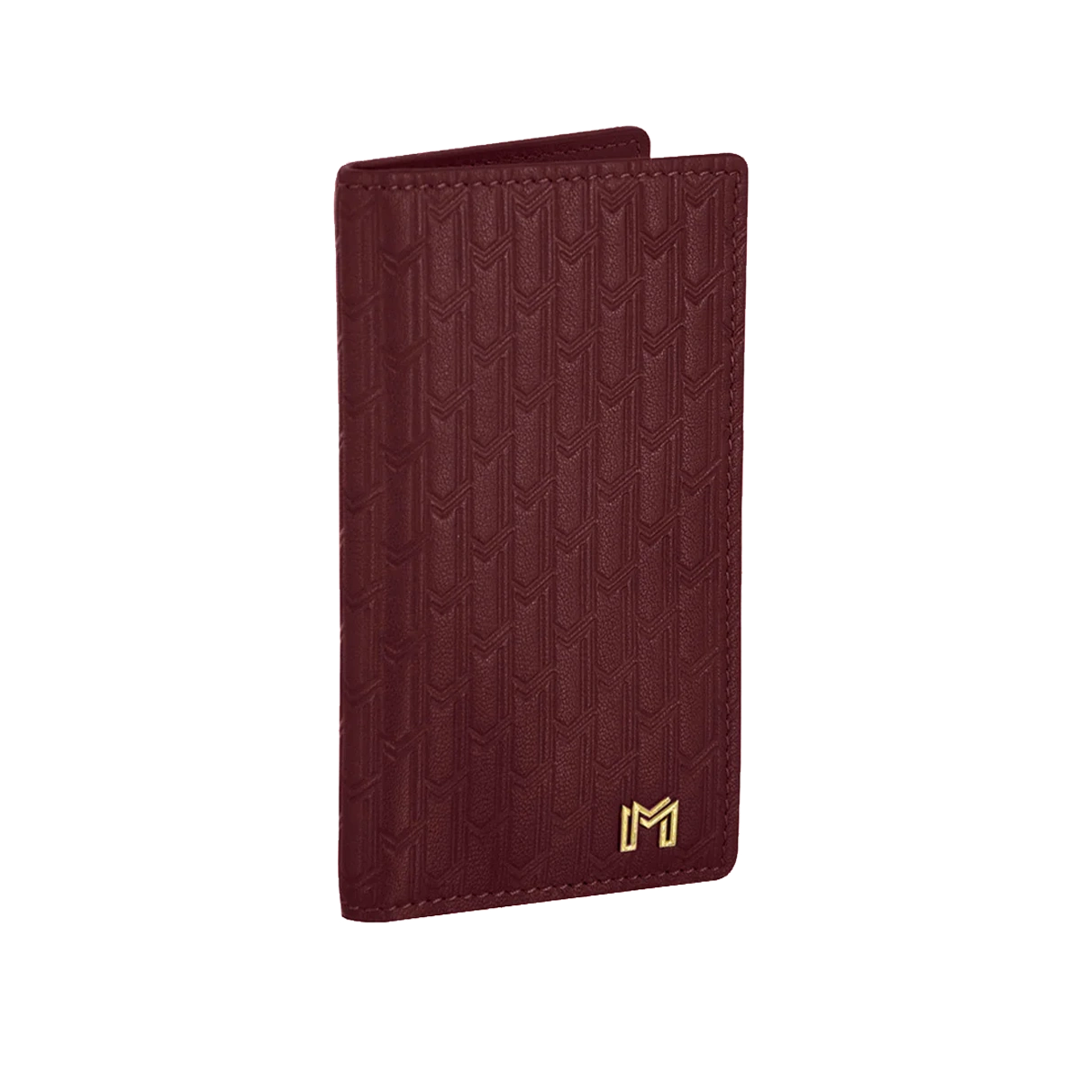 Italian Calfskin Leather Burgundy / Gold