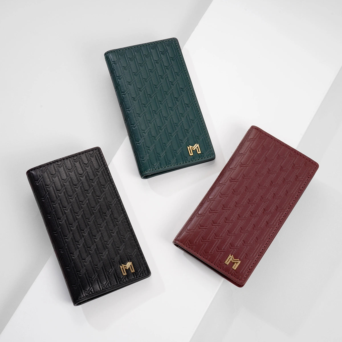 Italian Calfskin Leather Burgundy / Gold