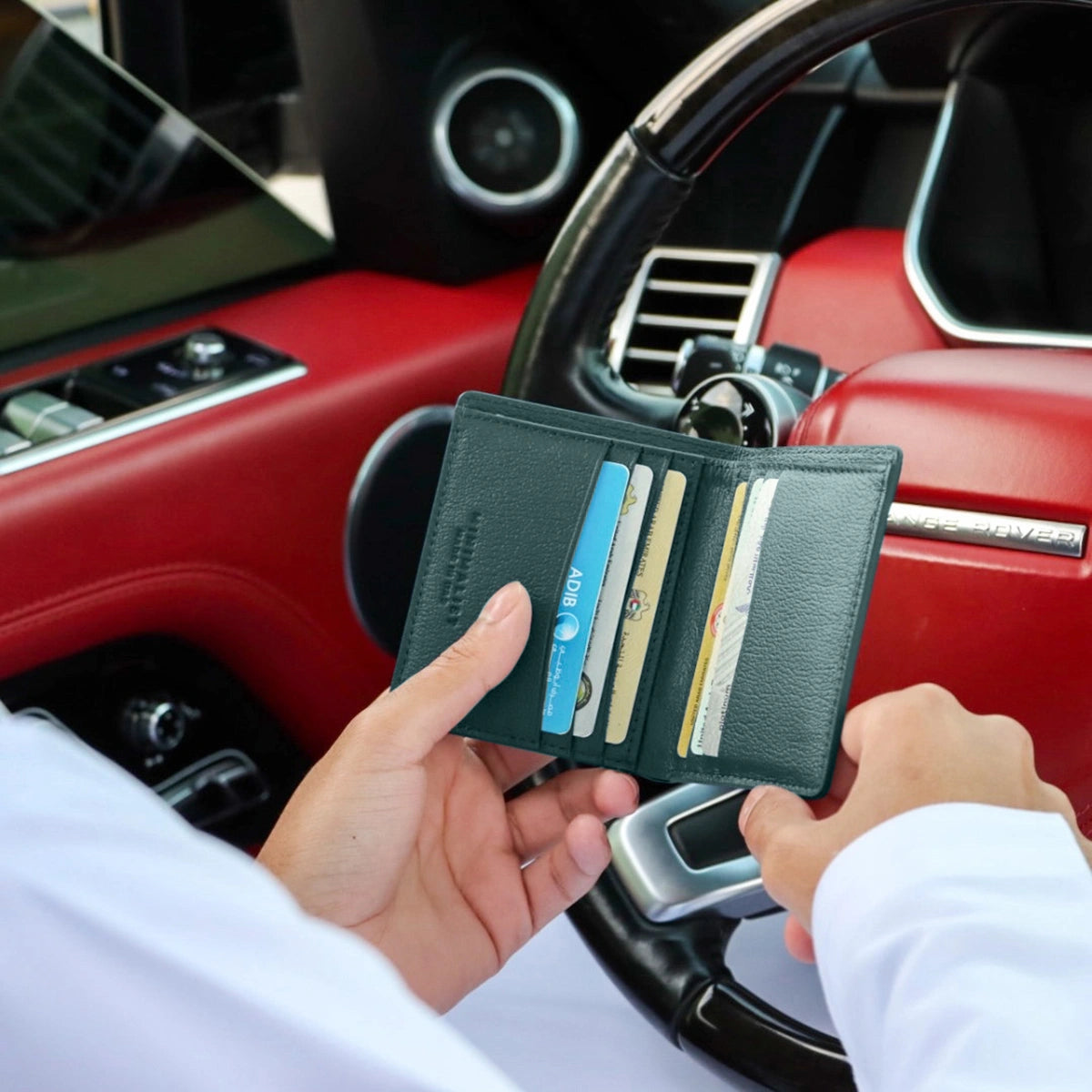 Camel Leather Green / Silver